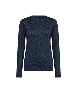 Hype The Detail - Printed Blouse - 42 NAVY