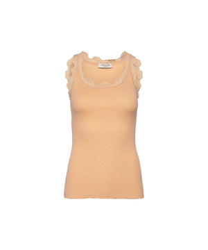 Silk - Top Regular W/Vintage Lace - 960 PEACH FUZZ