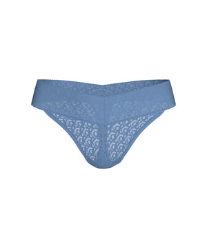 Logo Lace Trim - Thong - PWB GLACIER