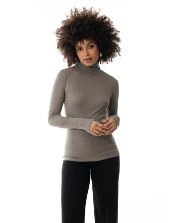 Wool Love - T-shirt Long Sleeve - 90 DEEP TAUPE