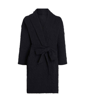MODERN TERRY QUILTED - Bathrobe - UB1 BLACK