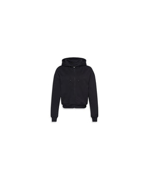 Cotton Terry Blend - Full Zip Sweat Hoodie - UB1 BLACK