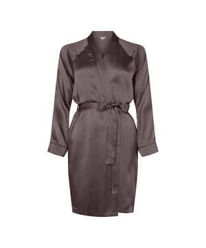 Pure Silk - Short Kimono - 190 COFFEE BEAN