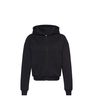 Cotton Terry Blend - Full Zip Sweat Hoodie - UB1 BLACK