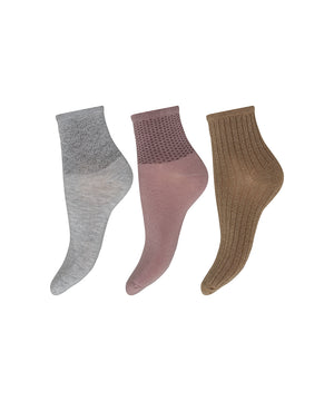 Decoy - 3-Pack Ankle Sock Bamboo - 10091 MULTIFARVET