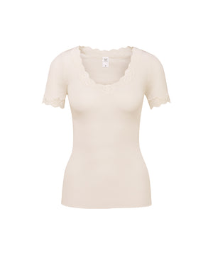 Richesse Lace - Top short-sleeve - 090 LIGHT IVORY