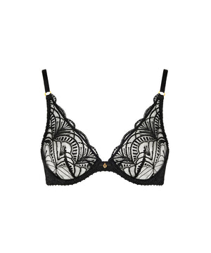 Vibes - Underwired Triangle Bra - BLAK BLACK