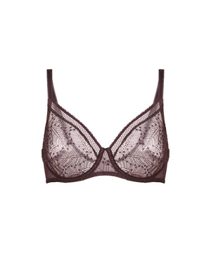 Comete - Plunging Moulded UW Bra - 429 DARK BROWN