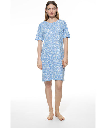 Mey Night - Sleepshirt Short Sleeve - 1116 BLUE SILK