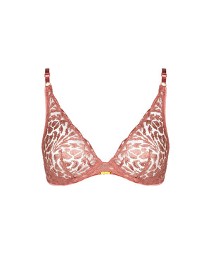 Crazy In Love - Underwired Triangle Bra - WARM WARM PINK