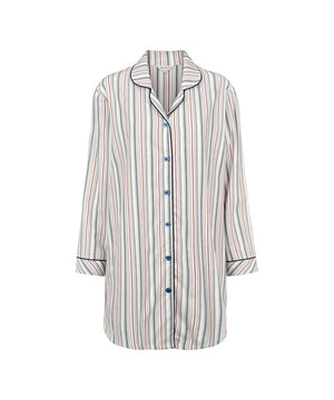 Bamboo - Bamboo Flannel Nightshirt - 1064 BLUE/RED STRIPES