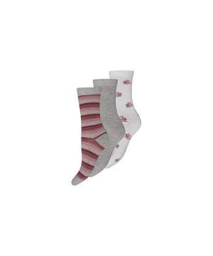Decoy - Ankle Sock Cotton 3Pk - 10084 MULTIFARVET