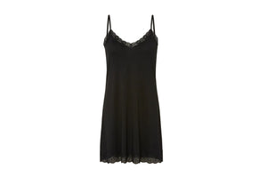 Bamboo - slip with lace - 02 BLACK