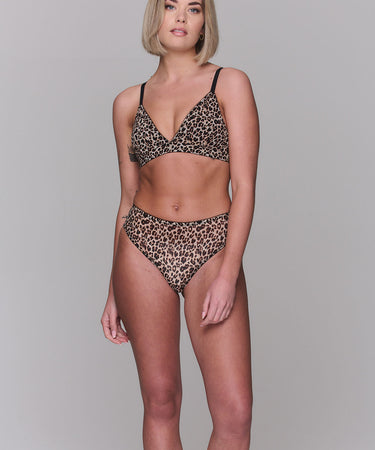 Mess Brown - Leopard Bralette - Brown