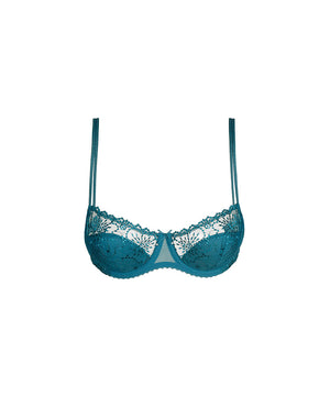 JANE - Half Padded Balcony Bra - PEA Peacock