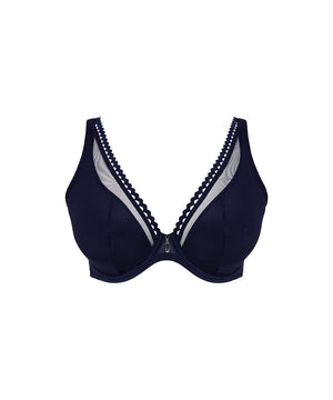 Wowgirl - Half Padded Plunge Bra - EVB Evening Blue