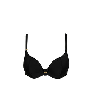 Cassie - Padded Bikini Top Heartshape - ZWA Black