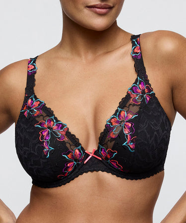 MIYARA - Half Padded Plunge Bra - FLE Floral Eclipse