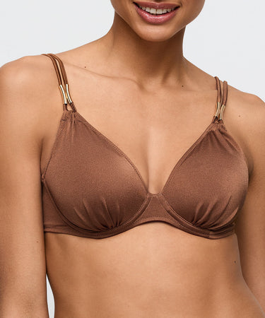 Hello Sunset - Padded Bikini Top Heartshape - SEP  SEP Sepia