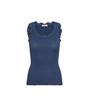 Babette - Silk Top w/lace - 030 ENSIGN BLUE