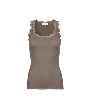 Babette - Silk Top w/lace - 926 FALCON