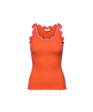Babette - Silk Top w/lace - 053 CHERRY TOMATO