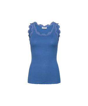 Babette - Silk Top w/lace - 965 FRENCH BLUE
