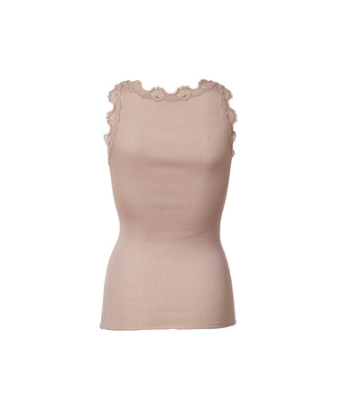 Babette - Silk Top w/lace - 341 VINTAGE POWDER