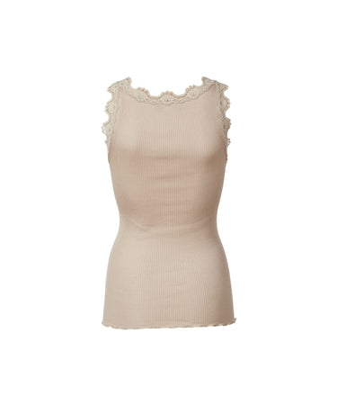 Babette - Top Regular W/Vintage Lace - 826 CACAO