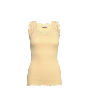 Silk - Top Regular W/Vintage Lace - 969 BANANA CREPE