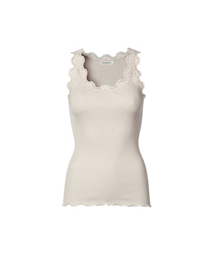 Silk - Top Regular W/Vintage Lace - 337 SOFT ROSE