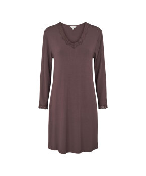 Lady Avenue - Bamboo long sleeve nightdress with l