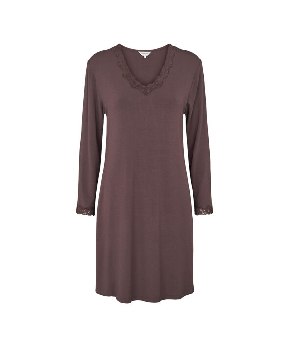 Lady Avenue - Bamboo long sleeve nightdress with l