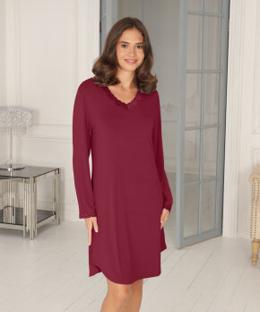 Lady Avenue - Bamboo long sleeve nightdress with l