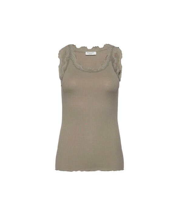 Rosemunde - Silk Top Regular W/Vintage Lace