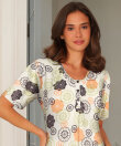 Lady Avenue - Bambus Homewear Long Nightdress, Short Sleeve