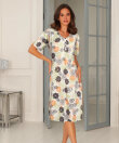 Lady Avenue - Bambus Homewear Long Nightdress, Short Sleeve