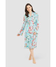 Louis Feraud - Paisley Robe, 1/1 sleeve, wrap-around