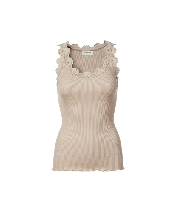 Rosemunde - Silk Top Regular W/Vintage Lace
