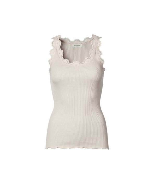 Rosemunde - Silk Top Regular W/Vintage Lace