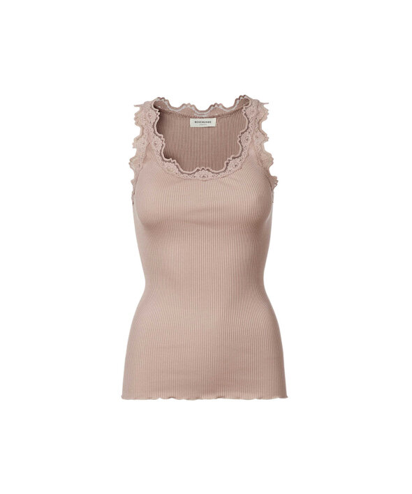 Rosemunde - Silk Top Regular W/Vintage Lace