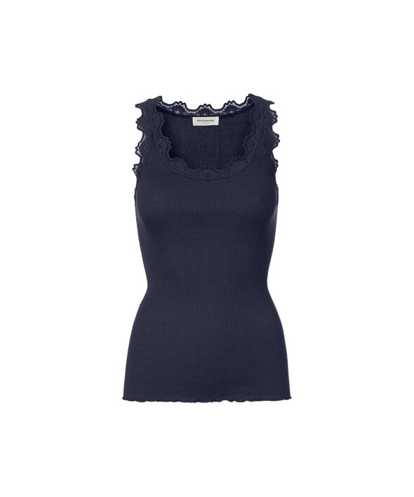 Rosemunde - Silk Top Regular W/Vintage Lace