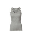 Rosemunde - Silk Top Regular W/Vintage Lace