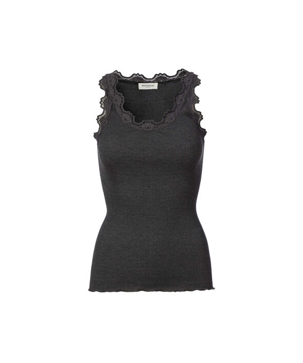 Rosemunde - Silk Top Regular W/Vintage Lace