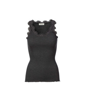 Rosemunde - Silk Top Regular W/Vintage Lace