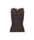 Rosemunde - Silk Top Regular W/Vintage Lace