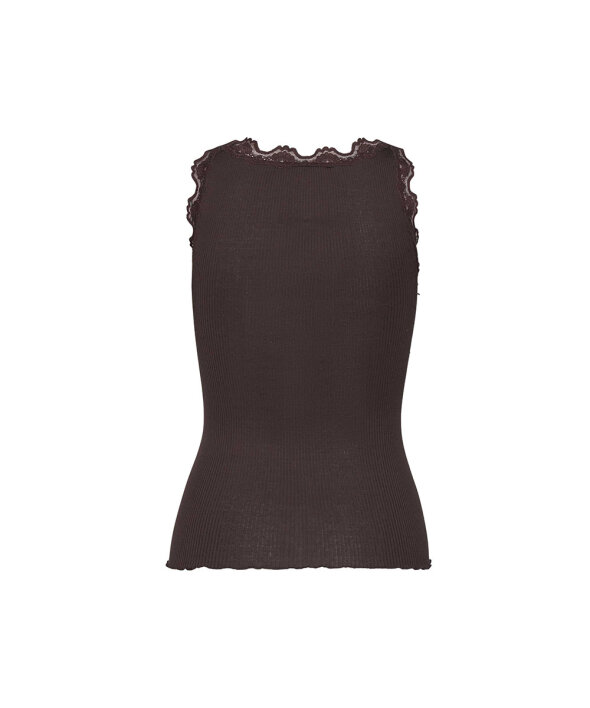 Rosemunde - Silk Top Regular W/Vintage Lace