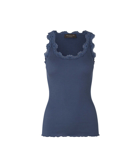 Rosemunde - Silk Top Regular W/Vintage Lace