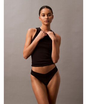 Calvin Klein - Logo Lace Trim Thong