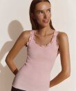 Rosemunde - Silk Top Regular W/Vintage Lace